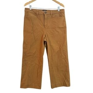 Pendleton Women's Tan Wide Leg Crop Canvas Pants Size 12